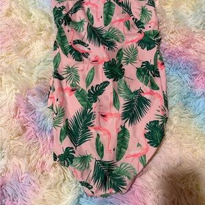 2 Old Navy Pink Flamingo swimsuits